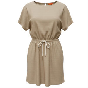 Joe Fresh Khaki Striped Tie-Waist Dress - New with Tags